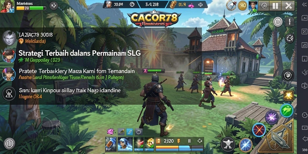 Screenshot gameplay menampilkan pertempuran tajam dalam CACOR78.
