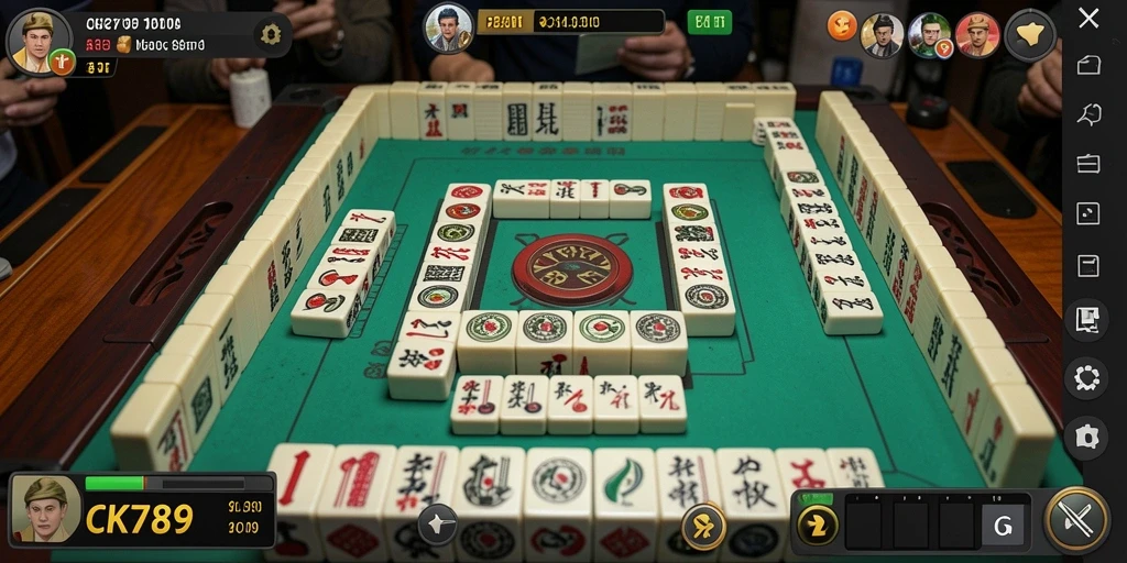 Screenshot gameplay CK789 menampilkan permainan Mahjong yang menarik dan menantang.