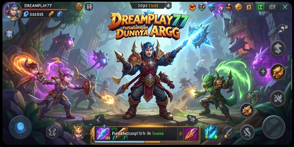 Tampilan menarik dari gameplay ARPG DREAMPLAY77 yang seru.
