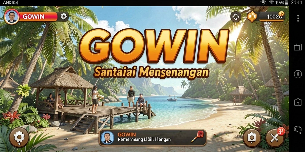 Tampilan gameplay GOWIN yang seru dan menghibur.
