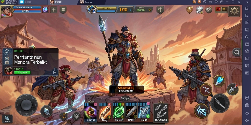 Tangkapan layar HOKI8815 menunjukkan aksi seru di Tower Defense.