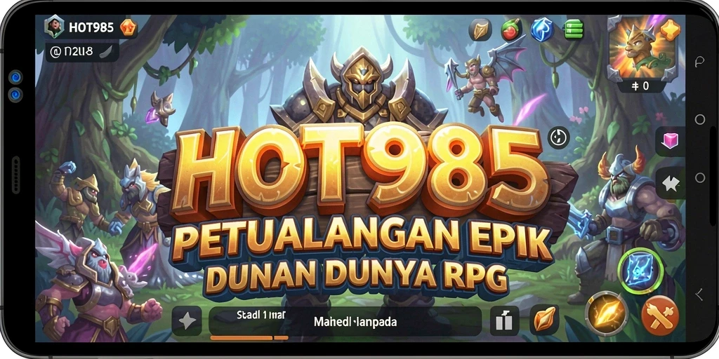 Tampilan gameplay HOT985 menampilkan pertarungan seru dan karakter yang berwarna.