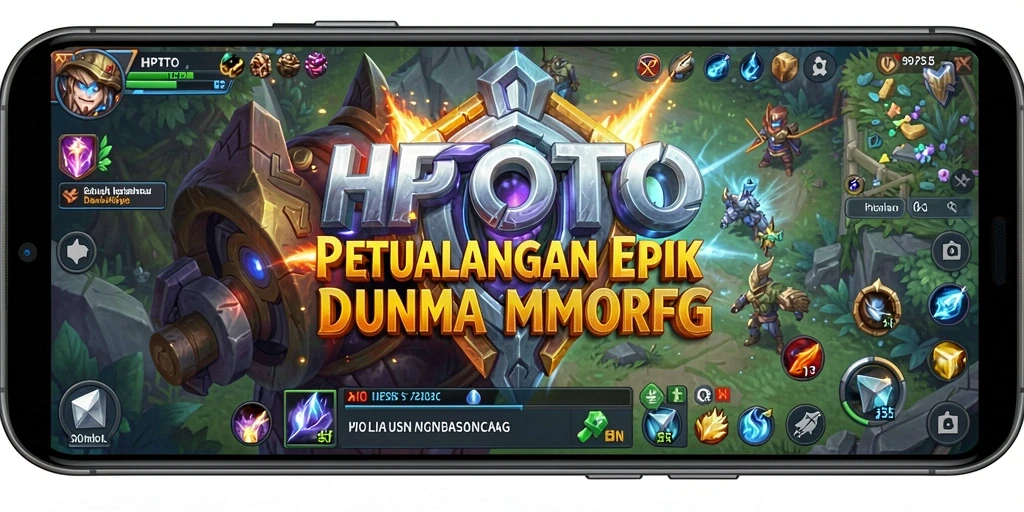 Screenshot gameplay HPTOTO menampilkan karakter berpetualang di dunia fantasi MMORPG.