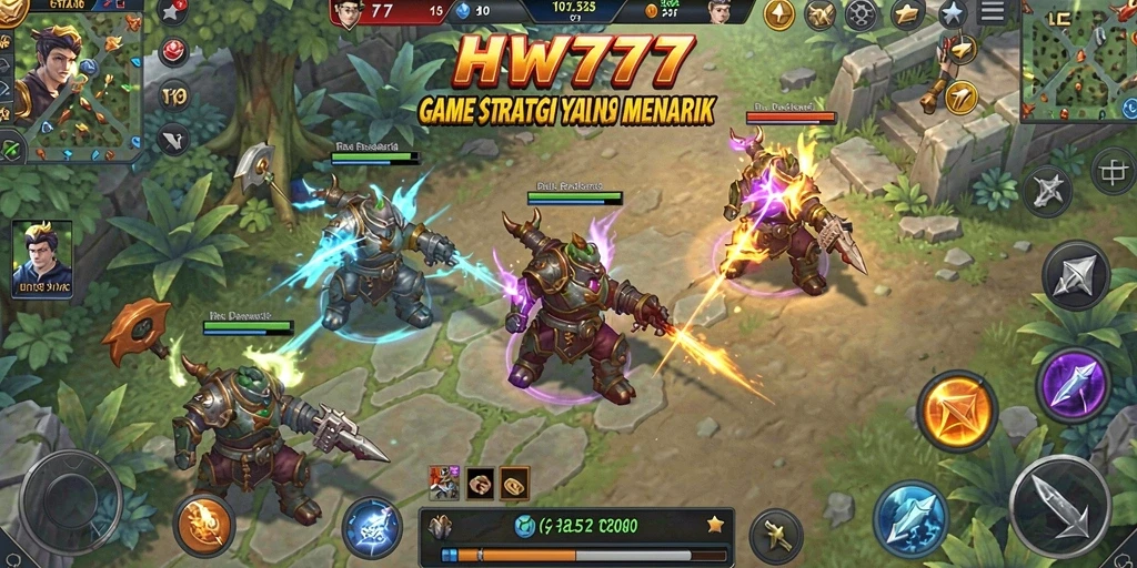 Tangkapan layar gameplay <strong>HW777</strong> menunjukkan pertempuran yang intens dan strategi mendalam.