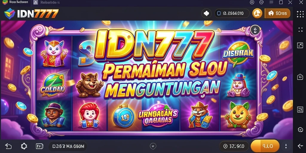Screenshot utama IDN777 menampilkan gameplay Slot yang menarik.