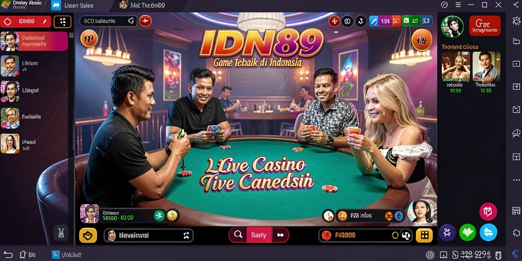 Gameplay IDN89 yang mendebarkan dengan dealer langsung.