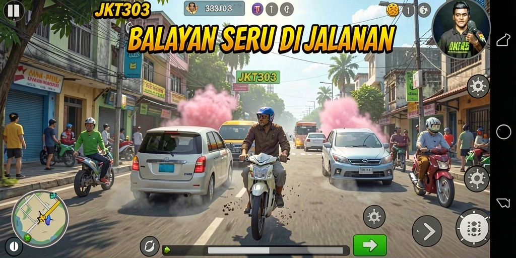 Gameplay balap yang seru dan mendebarkan di JKT303.