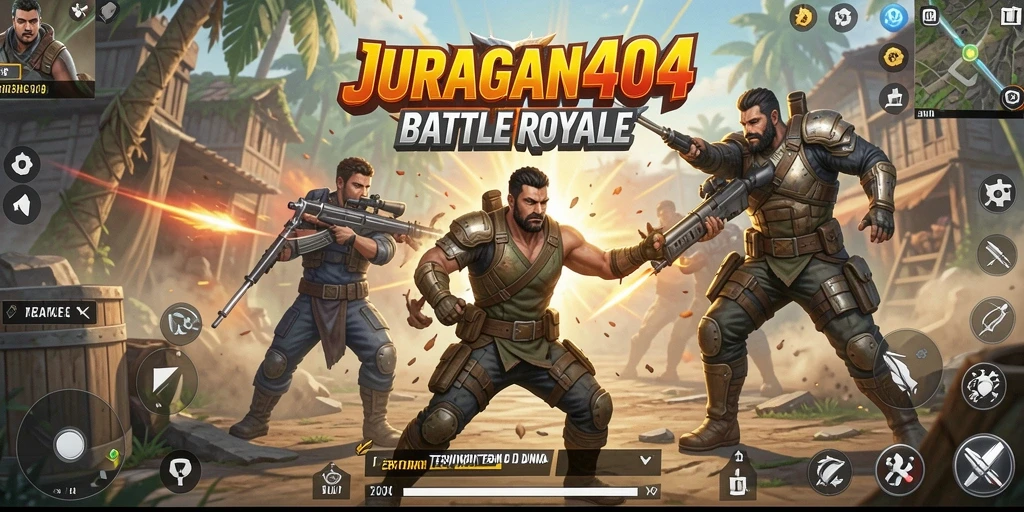 Tampilan menarik gameplay intens di JURAGAN404