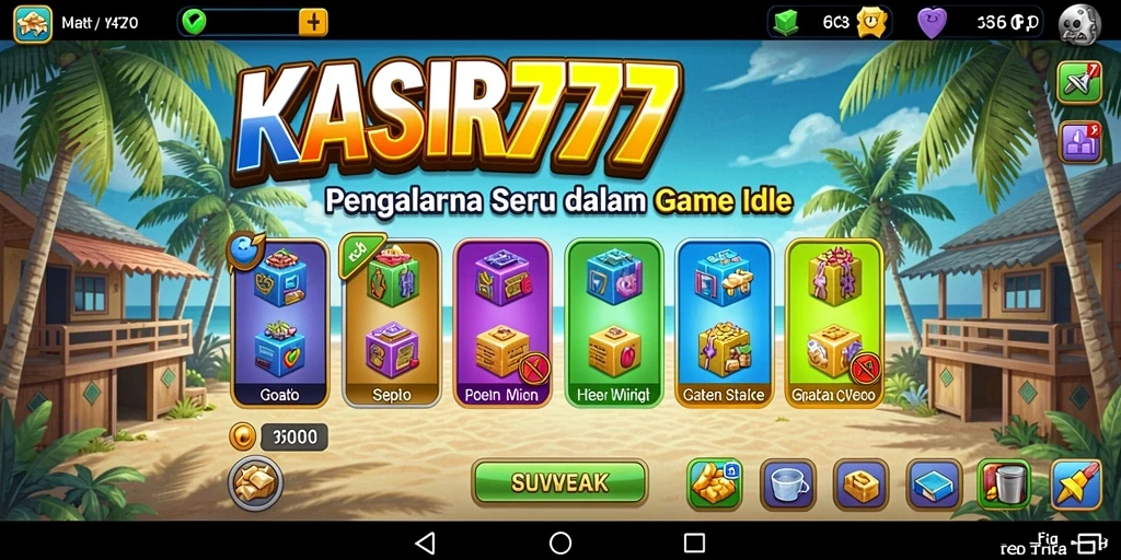 Screenshot gameplay KASIR777 menampilkan keseruan dalam mengelola bisnis Idle.
