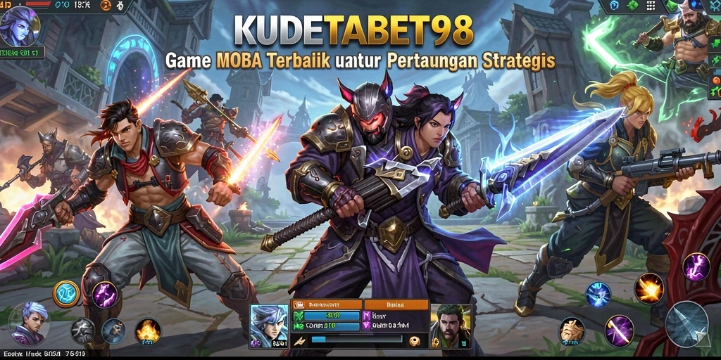 Screenshot gameplay KUDETABET98 dengan aksi seru di arena MOBA.