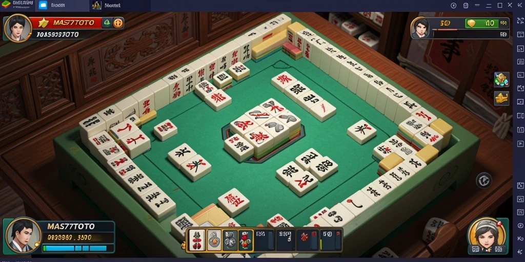 Tangkapan layar utama MAS77TOTO dengan gameplay Mahjong yang menarik.