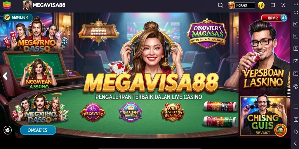 Screenshot gameplay Live Casino di MEGAVISA88 yang memukau.