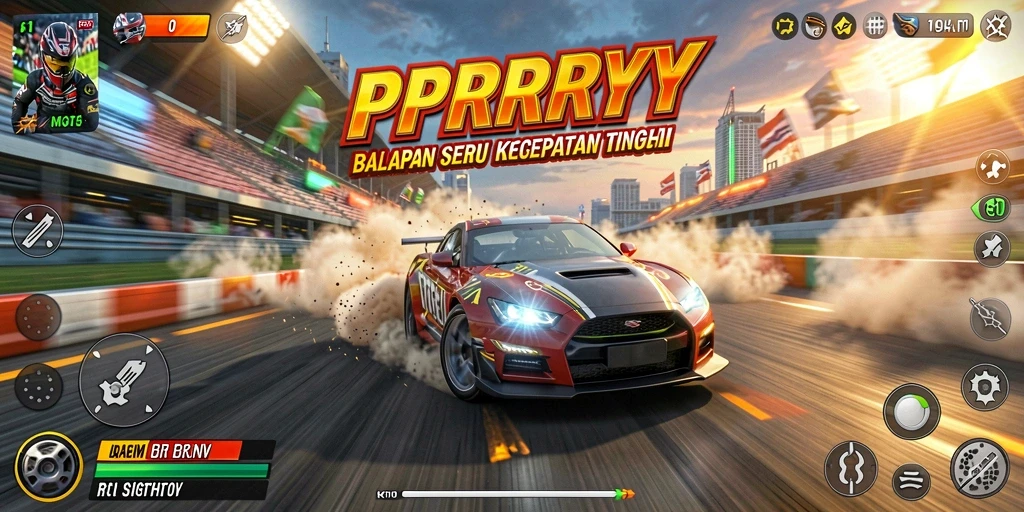 Tampilan gameplay PPRRYY yang seru dan mendebarkan.