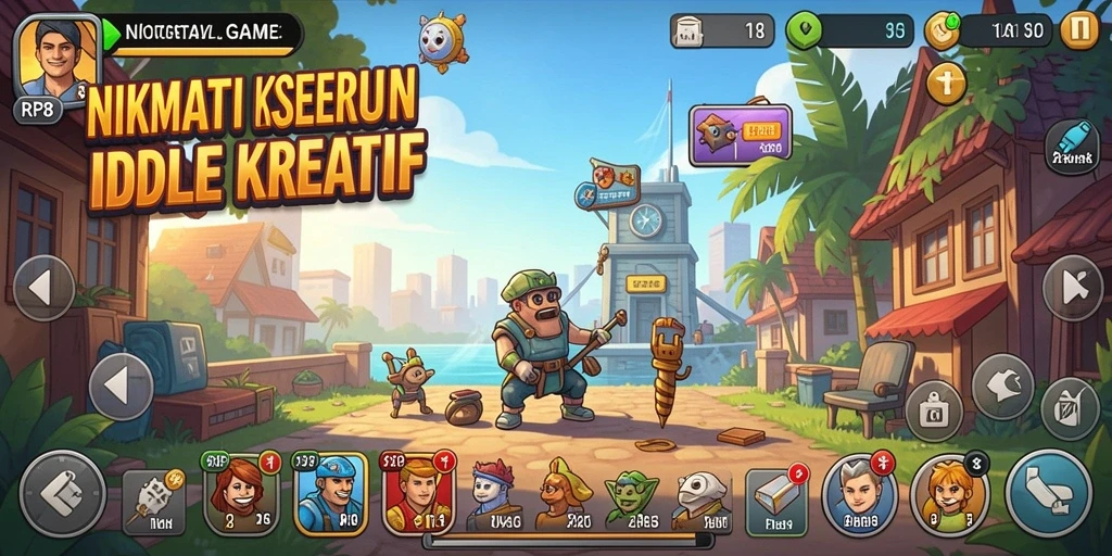 Tampilan gameplay RP8 yang menarik dan penuh warna.