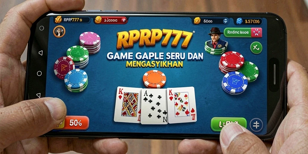 Screenshot gameplay RPRP777 menampilkan momen seru bermain Gaple.