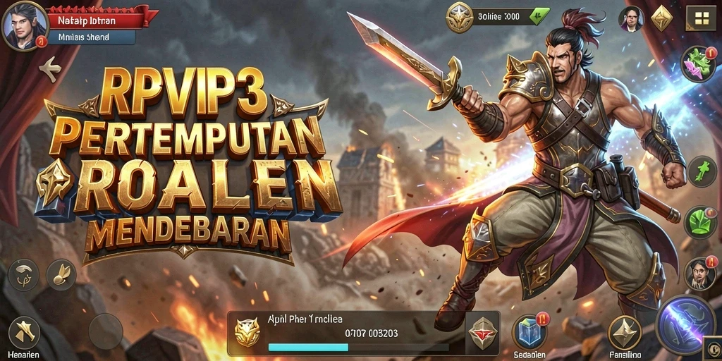 Tangkapan layar gameplay RPVIP3 menunjukkan aksi pertempuran yang penuh ketegangan.