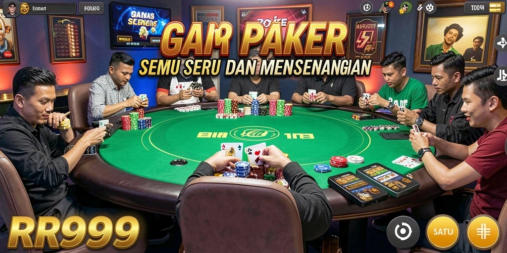 Gameplay mendebarkan di game Poker RR999.