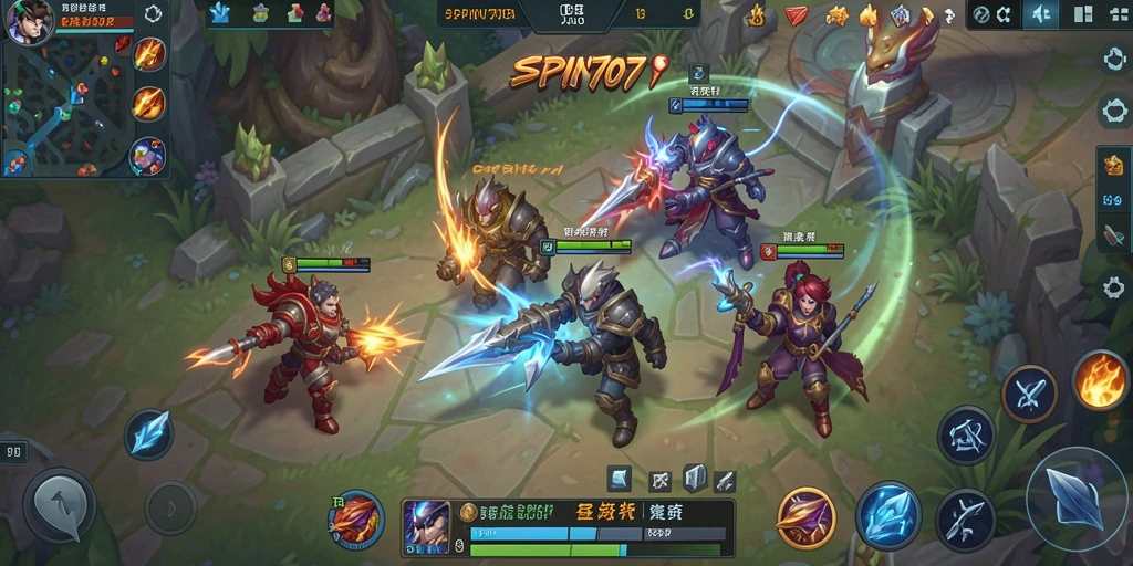 Tangkapan layar gameplay SPIN707 yang menunjukkan aksi pertempuran seru.