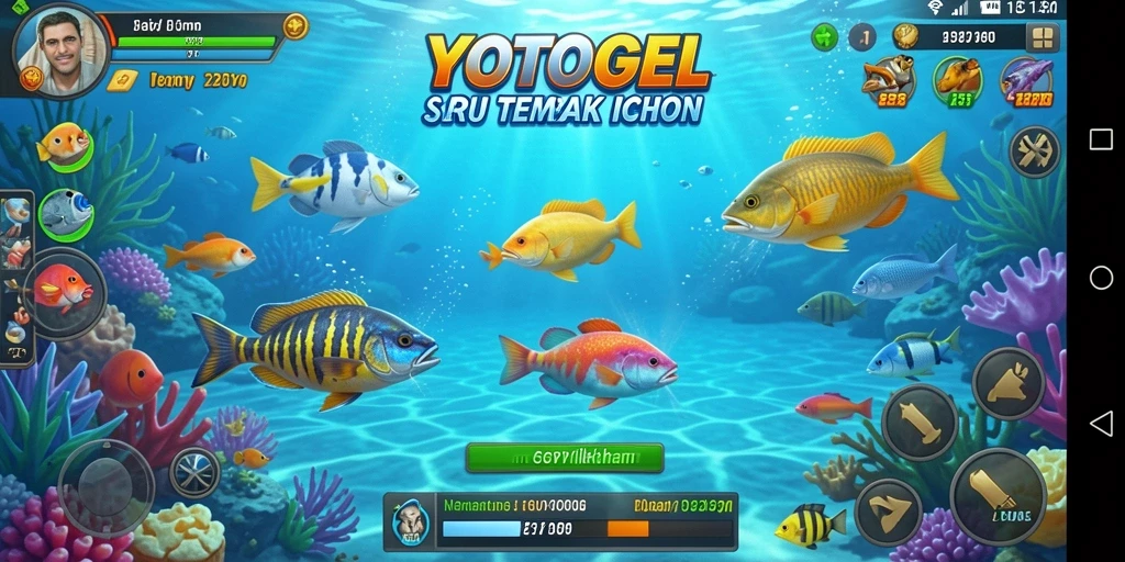 Screenshot gameplay YOTOGEL menampilkan aksi menembak ikan yang seru.